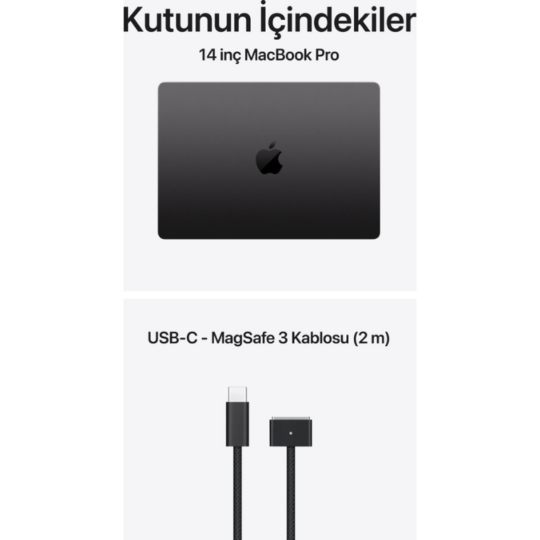 Apple MacBook Pro M5 16GB 1TB SSD macOS 14'' Taşınabilir Bilgisayar Uzay Siyahı MDE14TU/A (Apple Türkiye Garantili)