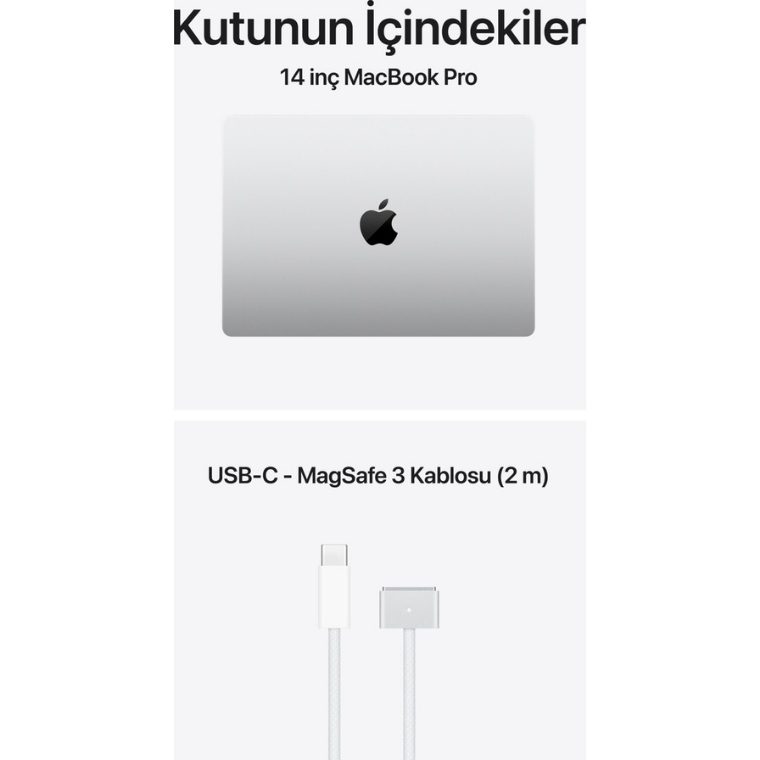 Apple MacBook Pro M5 24GB 1TB SSD macOS 14'' Taşınabilir Bilgisayar Gümüş MDE64TU/A (Apple Türkiye Garantili)